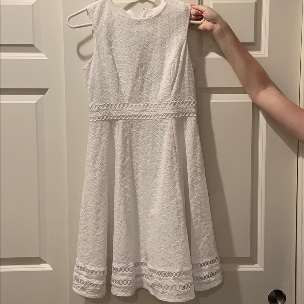 White Calvin Klein dress